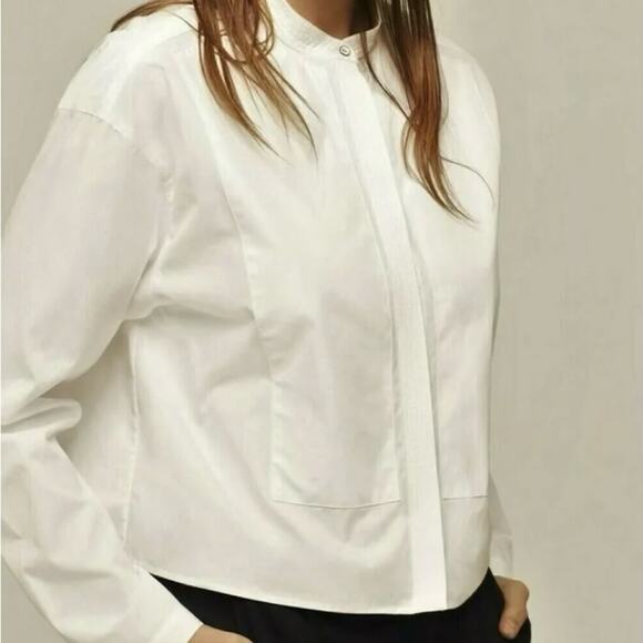 Rag & Bone Lily Silk Long Sleeve Blouse Vanilla Size S NWT - Picture 9 of 9